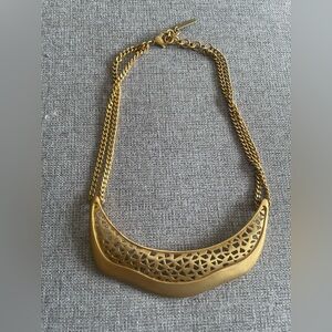 Gold statement necklace
